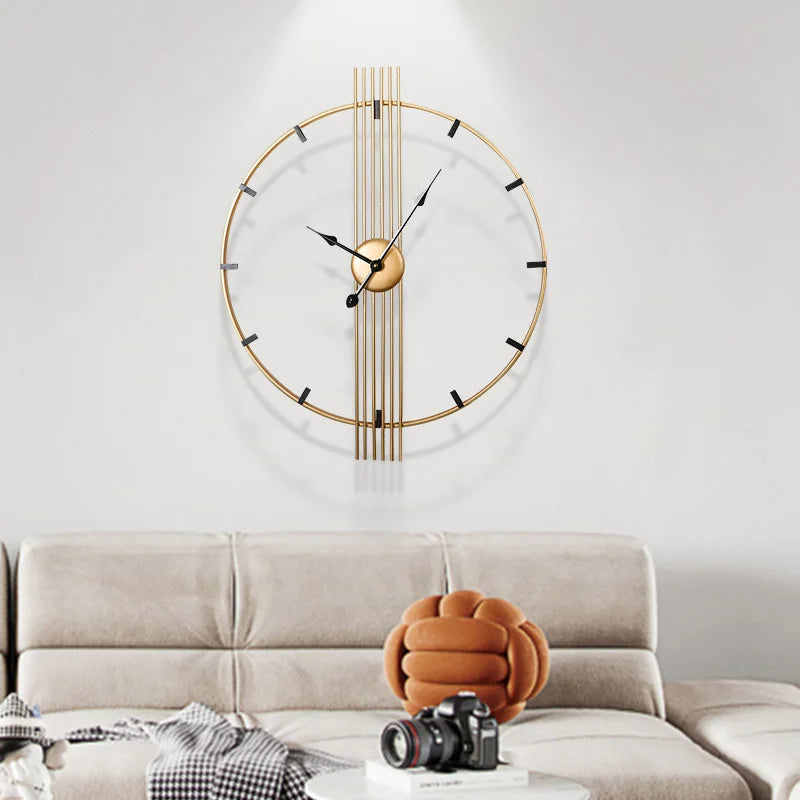 CZARNO ZLOTY ZEGAR SCIENNY | PIEKOSZOW - 60 CM
