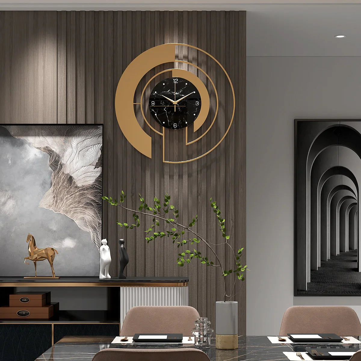 ELEGANCKI ZEGAR SCIENNY DO SALONU | ZGIERZ - Horloges murales