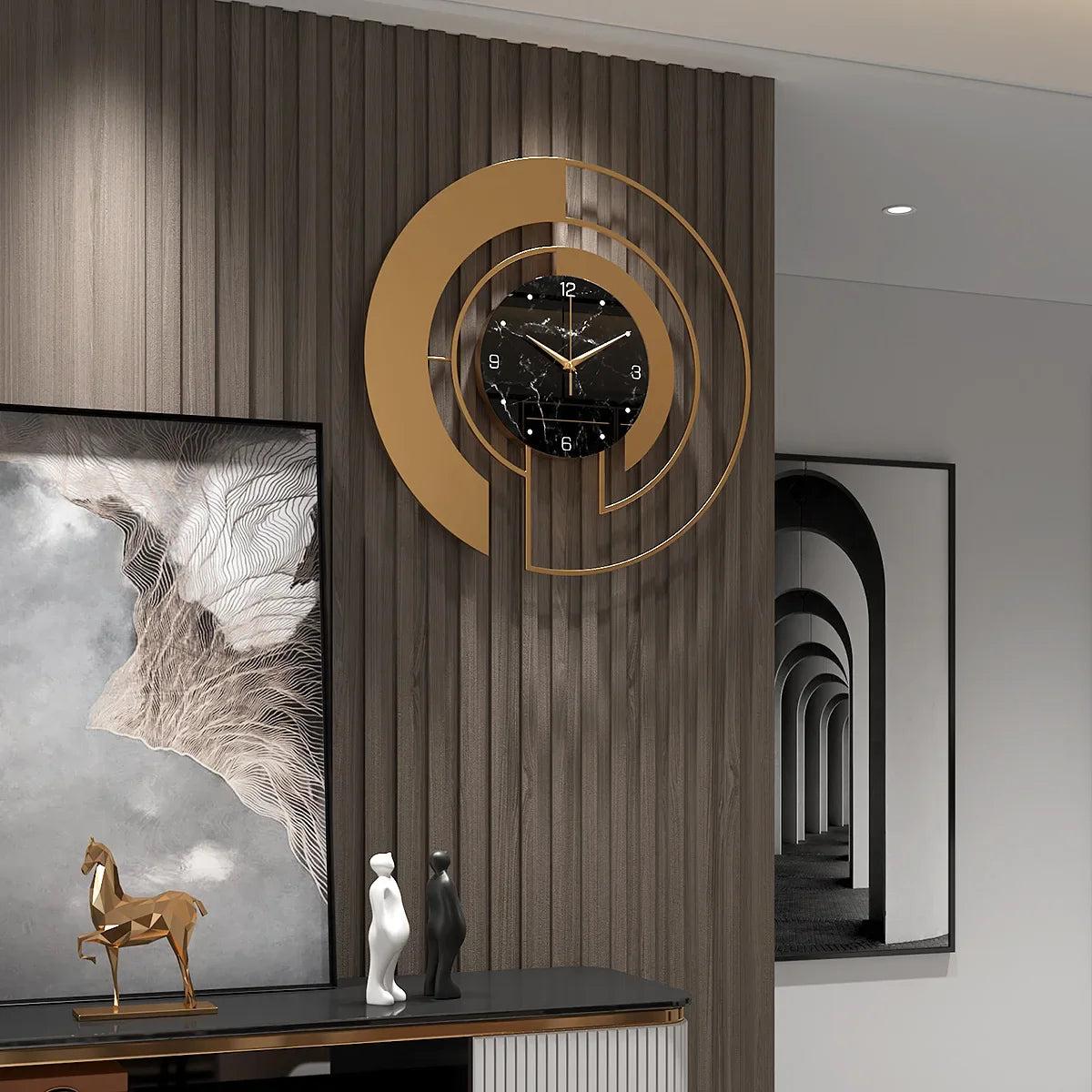 ELEGANCKI ZEGAR SCIENNY DO SALONU | ZGIERZ - Horloges murales