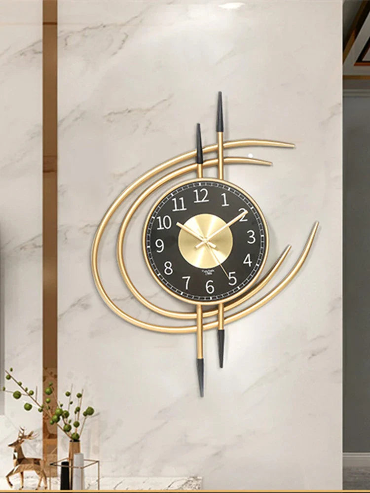 ZEGAR SCIENNY CZARNO ZLOTY | GLIWICE - Horloges murales