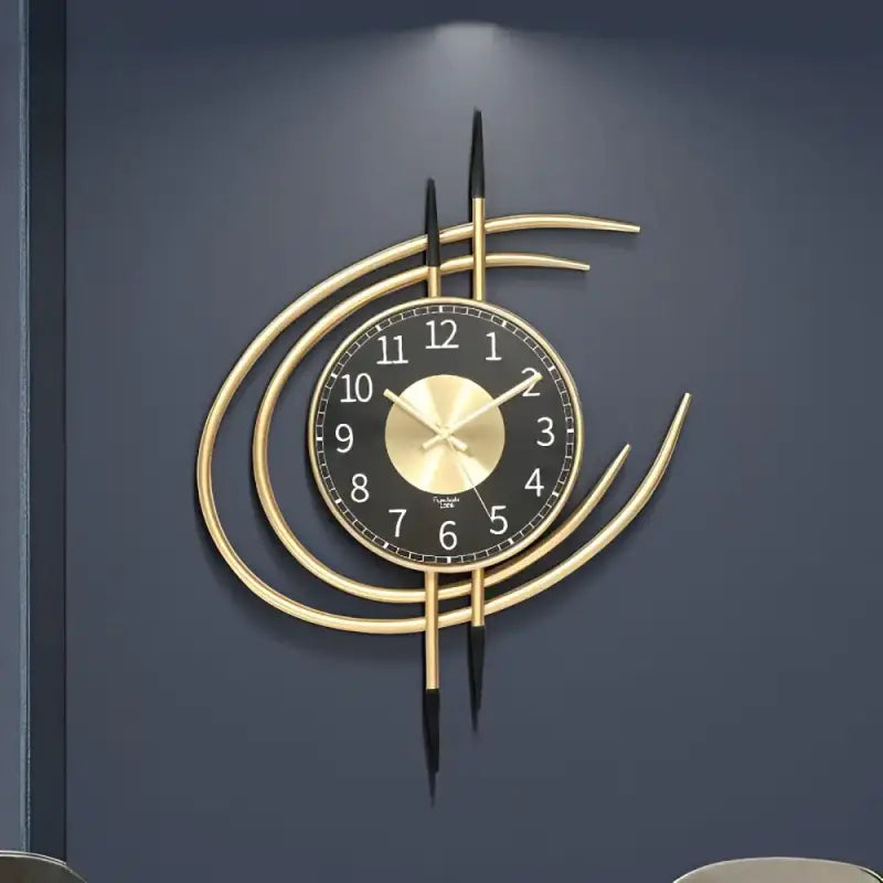 ZEGAR SCIENNY CZARNO ZLOTY | GLIWICE - Horloges murales
