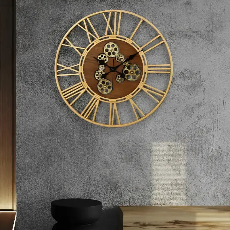 ZEGAR SCIENNY DUZY ZLOTY | LUKOW - Zloty - Horloges murales