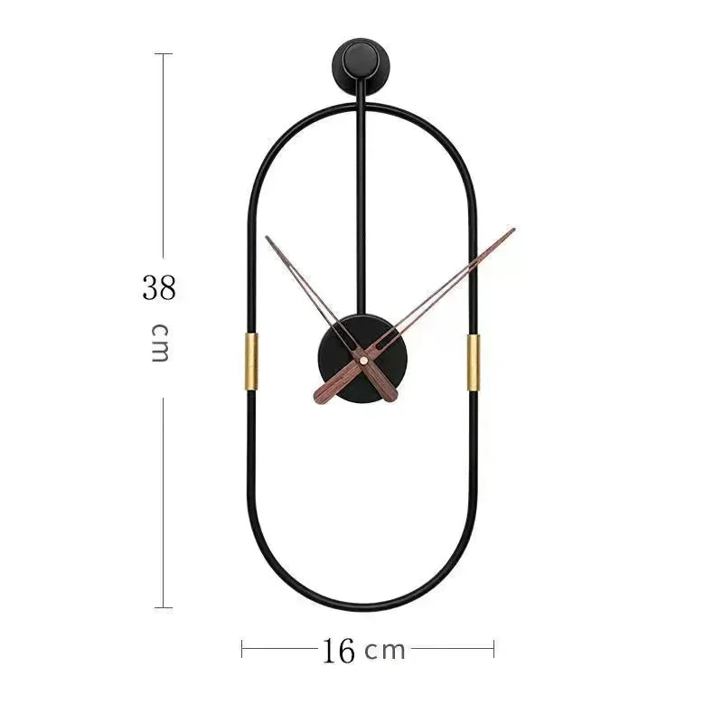 ZEGAR SCIENNY METALOWY CZARNY | LEGIONOWO - 39x14.5 CM