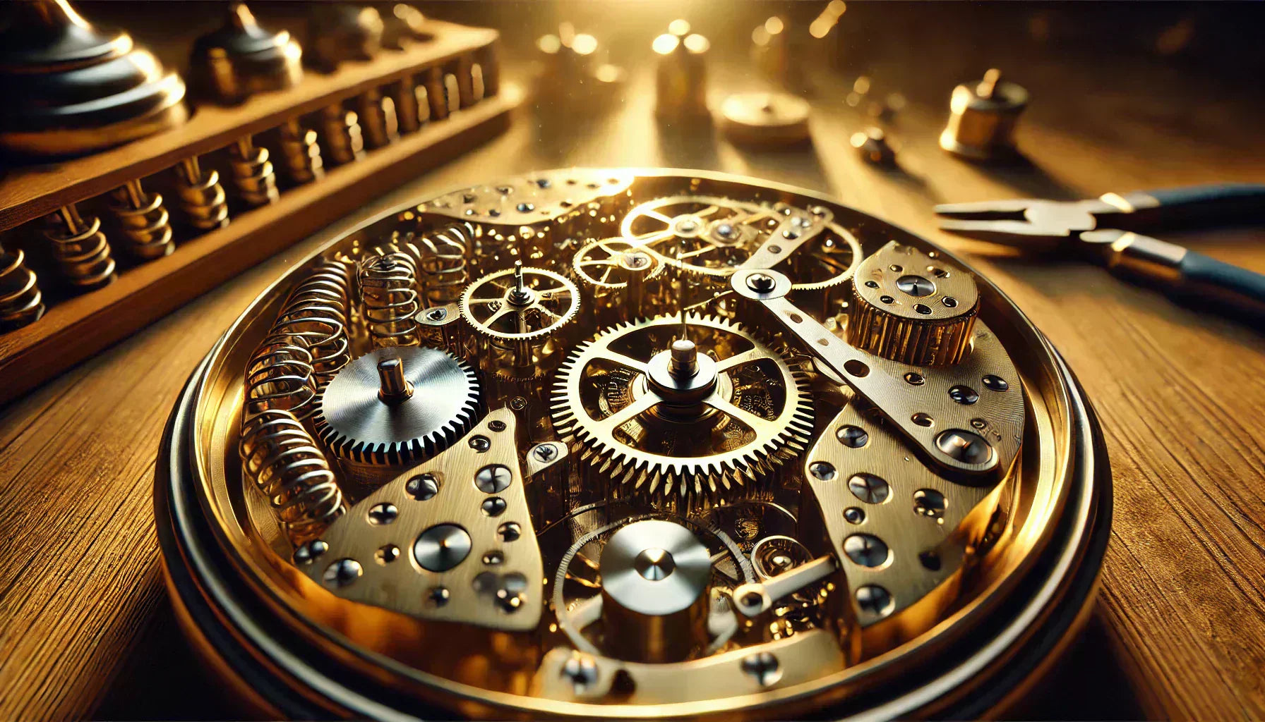 Intricate golden watch mechanism showcasing zegar mechaniczny in Jak działazegar sekrety