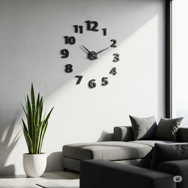 zegar ścienny naklejany