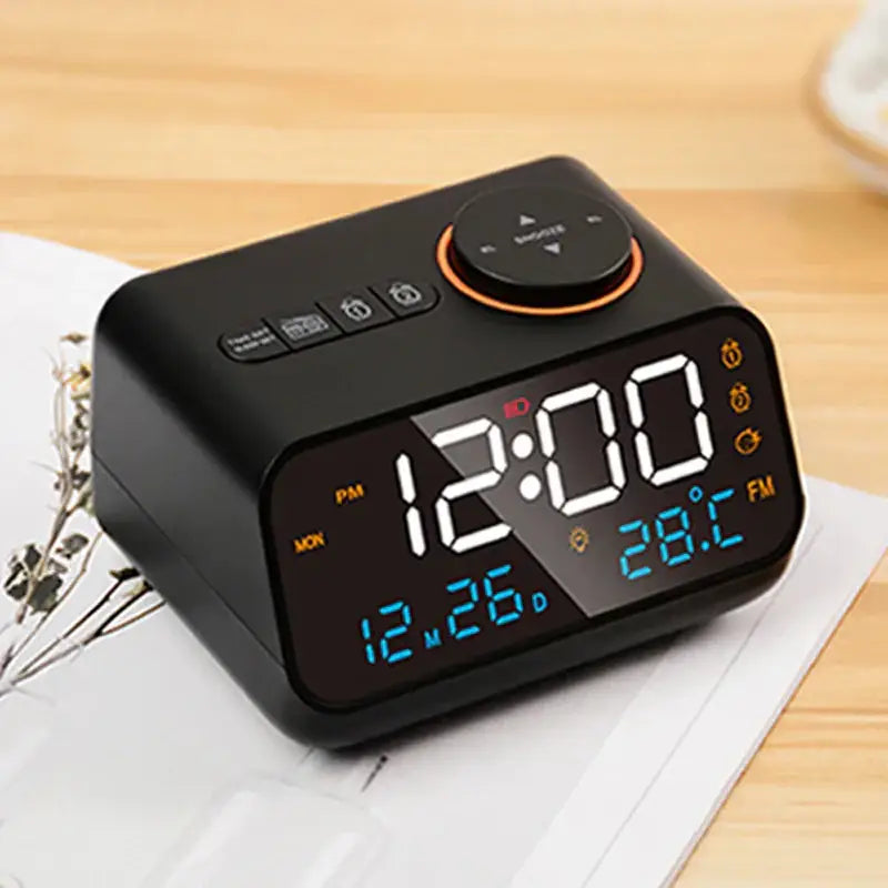 Black Digital Alarm Clock - Noir - wall clock