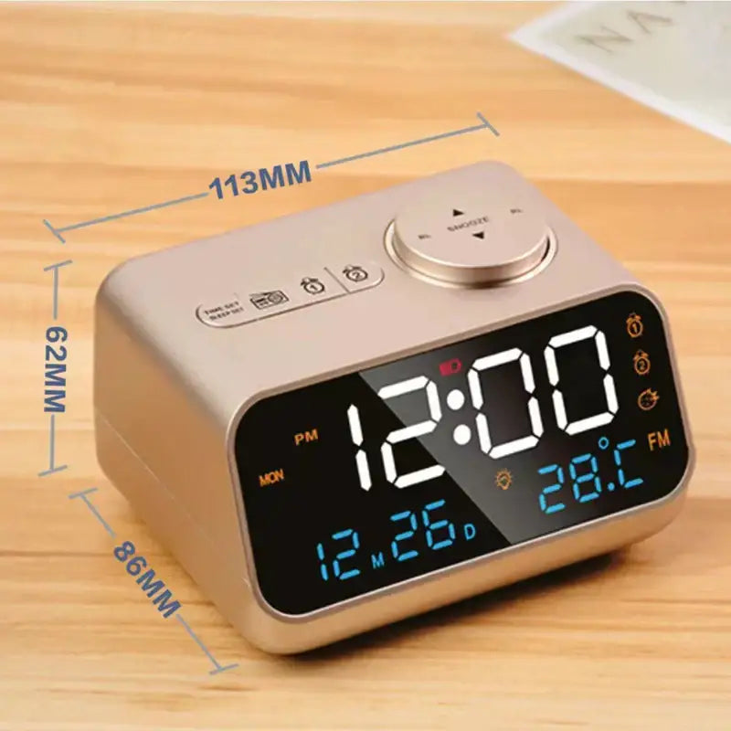 Black Digital Alarm Clock - wall clock
