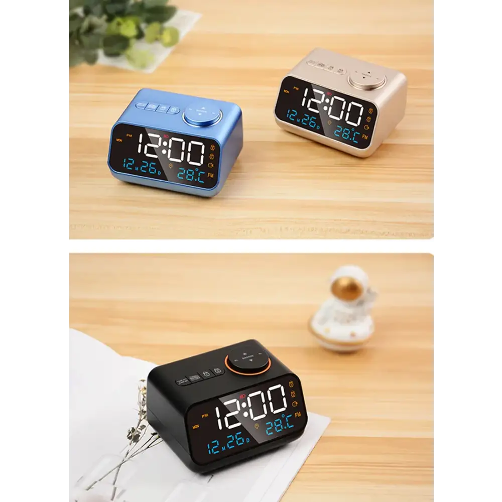 Black Digital Alarm Clock - wall clock