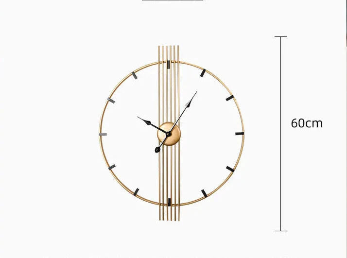 CZARNO ZLOTY ZEGAR SCIENNY | PIEKOSZOW - 60 CM