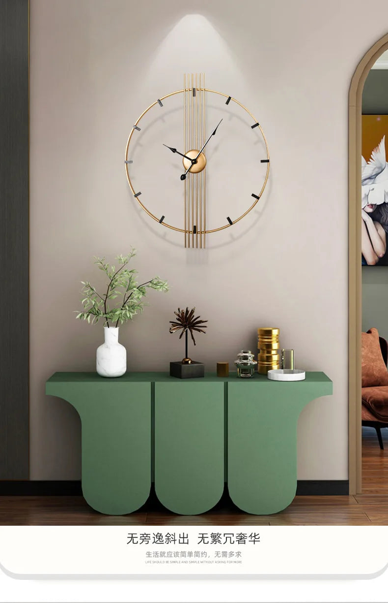 CZARNO ZLOTY ZEGAR SCIENNY | PIEKOSZOW - 60 CM