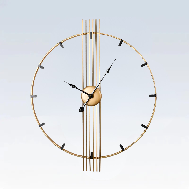 CZARNO ZLOTY ZEGAR SCIENNY | PIEKOSZOW - 60 CM