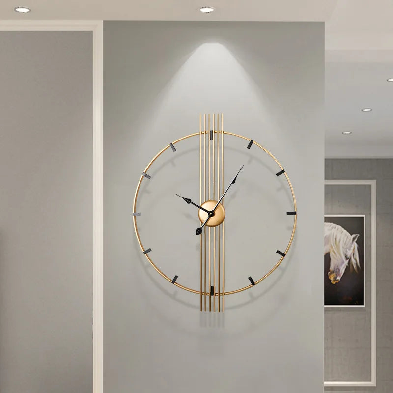 CZARNO ZLOTY ZEGAR SCIENNY | PIEKOSZOW - 60 CM