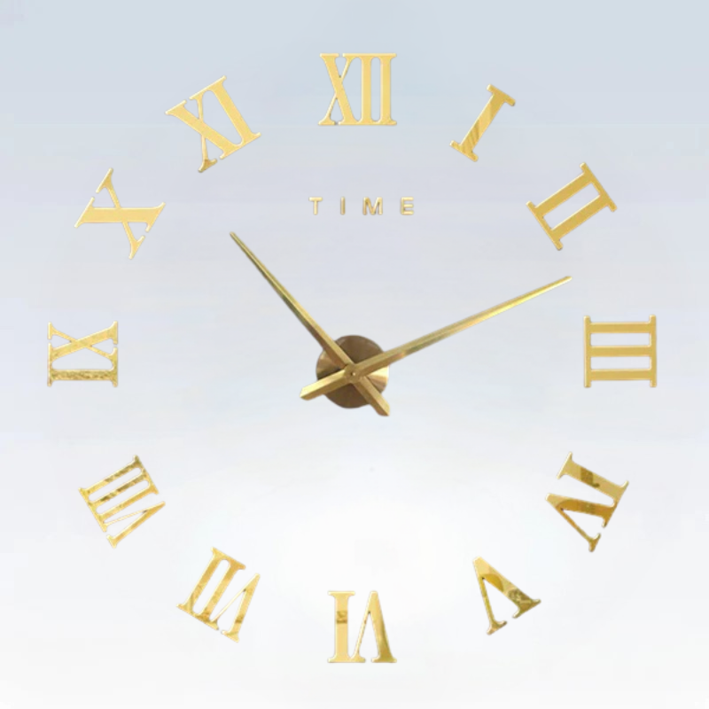 ZEGAR ŚCIENNY NAKLEJANY 40 CM | MARKI