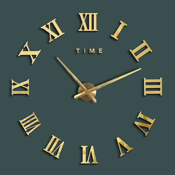 ZEGAR ŚCIENNY NAKLEJANY 40 CM | MARKI