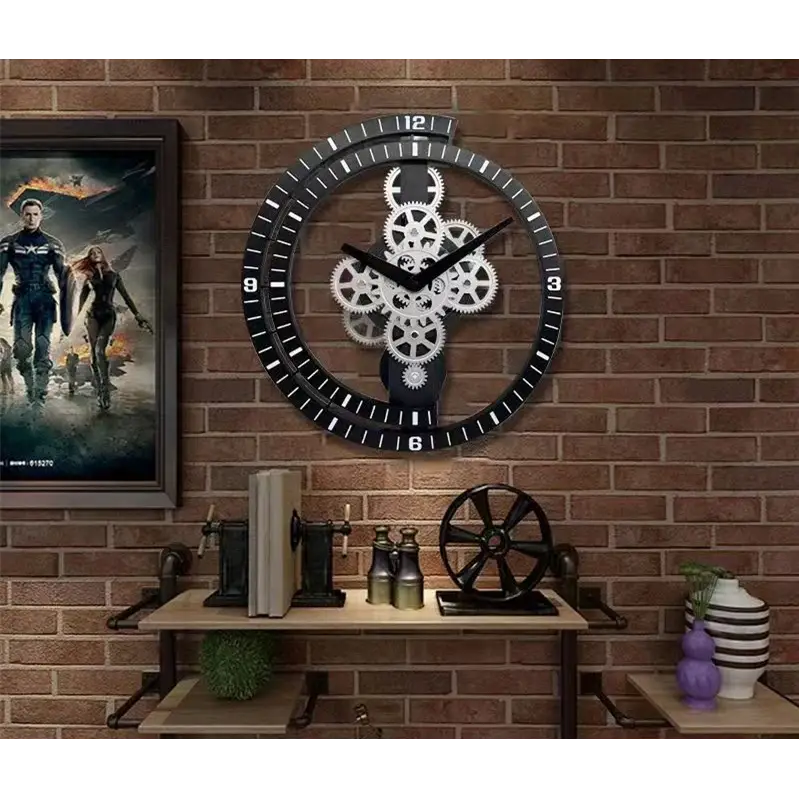 industrialny zegar ścienny