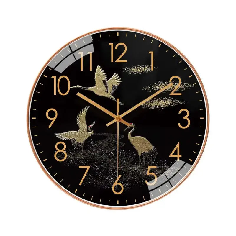 japoński zegar ścienny - Japoński żuraw