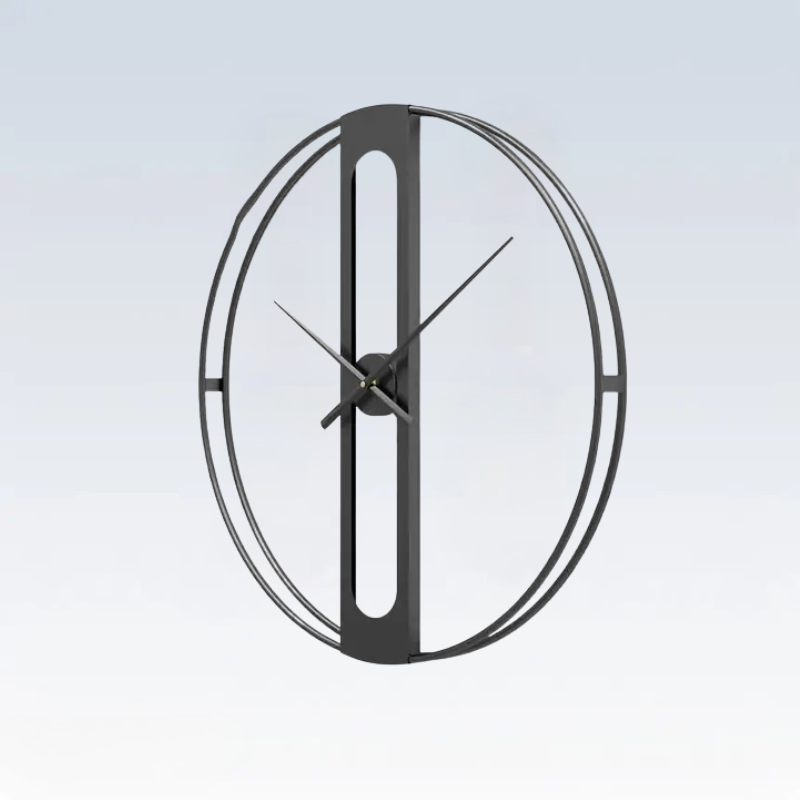 LUKSUSOWY ZEGAR SCIENNY | LODZ - Czarny / 70CM - Horloges murales