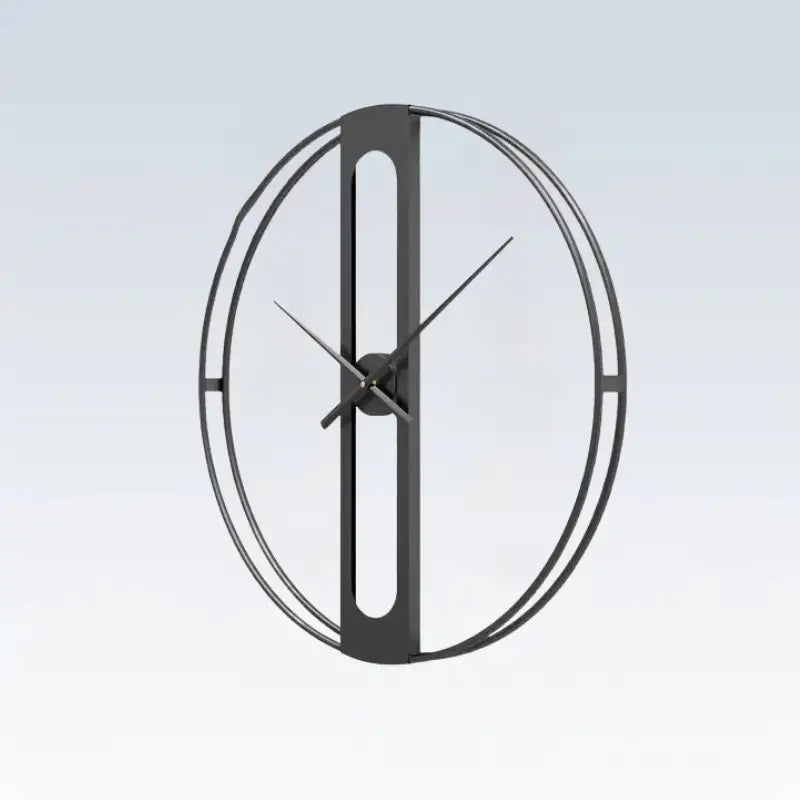 LUKSUSOWY ZEGAR SCIENNY | LODZ - Czarny / 70CM