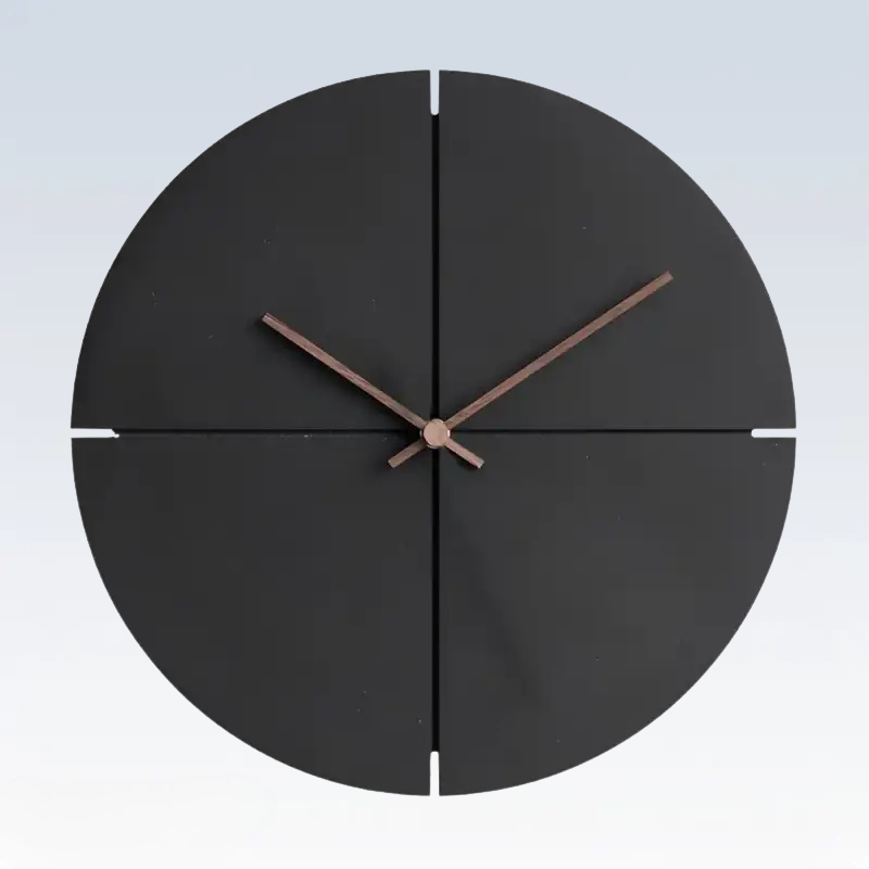 NOWOCZESNY ZEGAR SCIENNY CZARNY | ZABRZE - Horloges murales