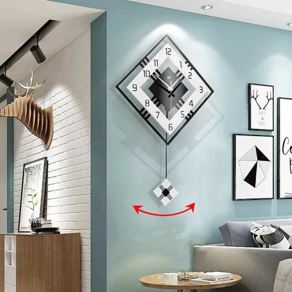 NOWOCZESNY ZEGAR SCIENNY Z WAHADLEM | ZYWIEC - Horloges murales