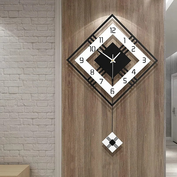 NOWOCZESNY ZEGAR SCIENNY Z WAHADLEM | ZYWIEC - Horloges murales