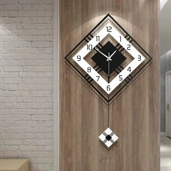 NOWOCZESNY ZEGAR SCIENNY Z WAHADLEM | ZYWIEC