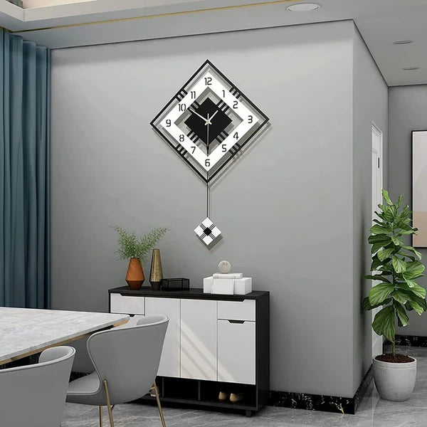 NOWOCZESNY ZEGAR SCIENNY Z WAHADLEM | ZYWIEC - Horloges murales