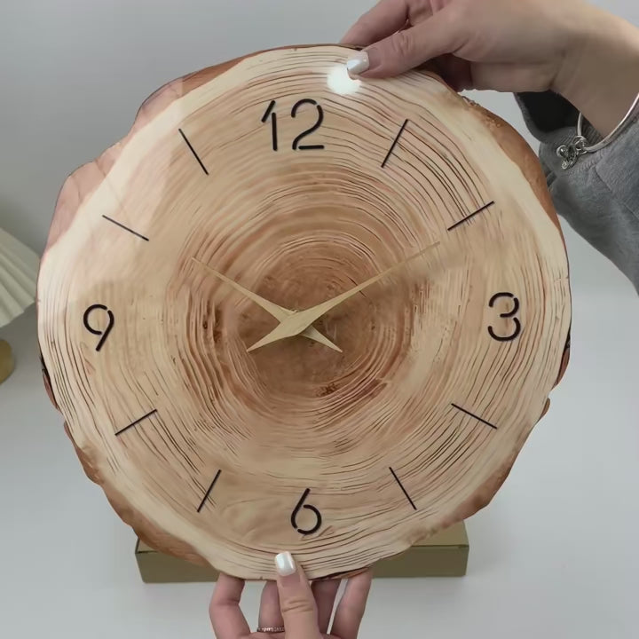 ZEGAR SCIENNY DREWNIANY DUZY | TORUN