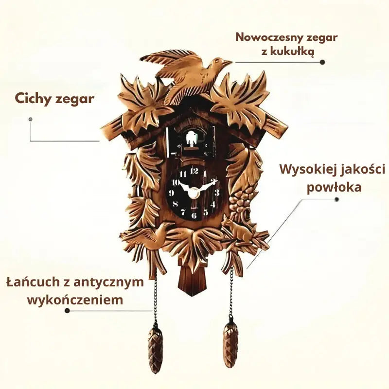 STARY ZEGAR Z KUKULKA | KUTNO - 35 CM - Horloges murales