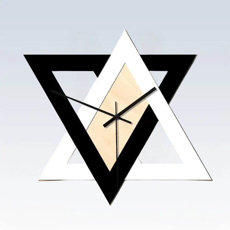 ZEGAR SCIENNY CZARNO BIALY | STALOWA WOLA - Horloges murales