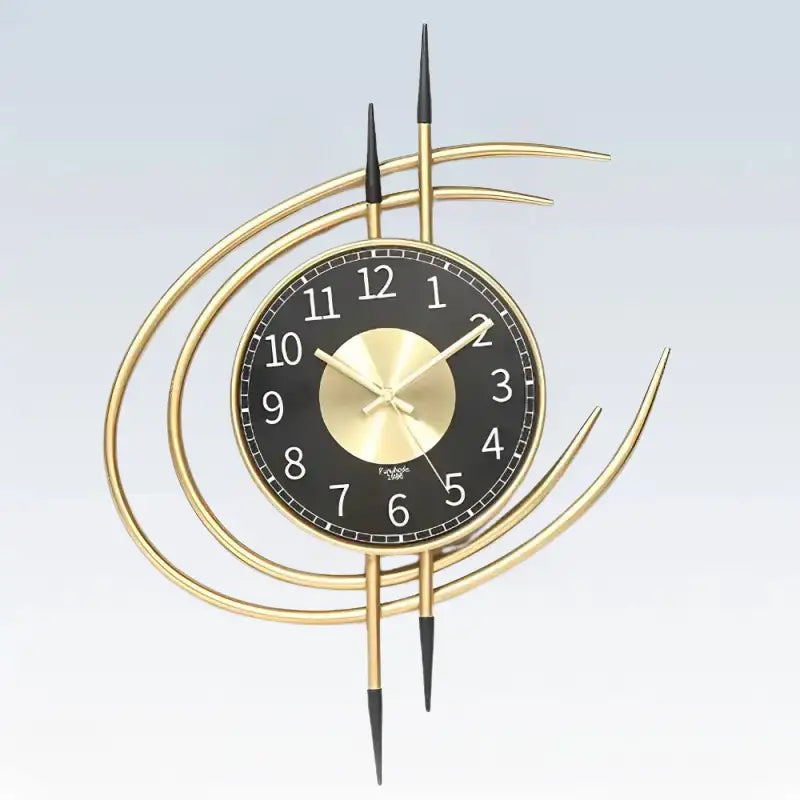 ZEGAR SCIENNY CZARNO ZLOTY | GLIWICE