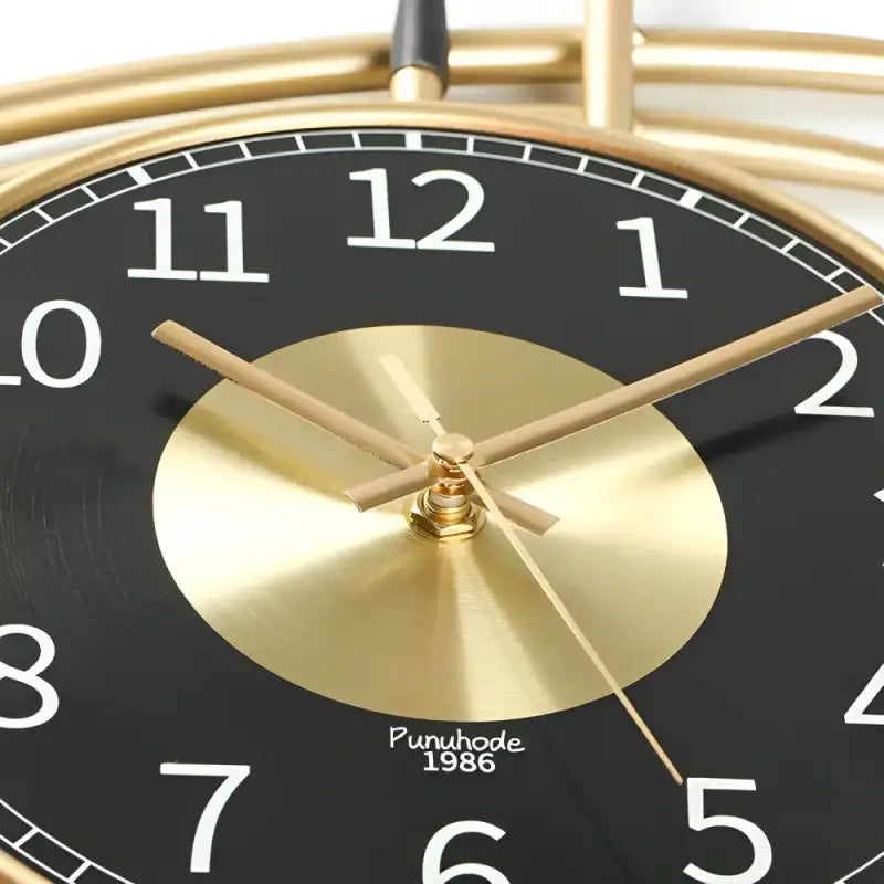 ZEGAR SCIENNY CZARNO ZLOTY | GLIWICE - Horloges murales