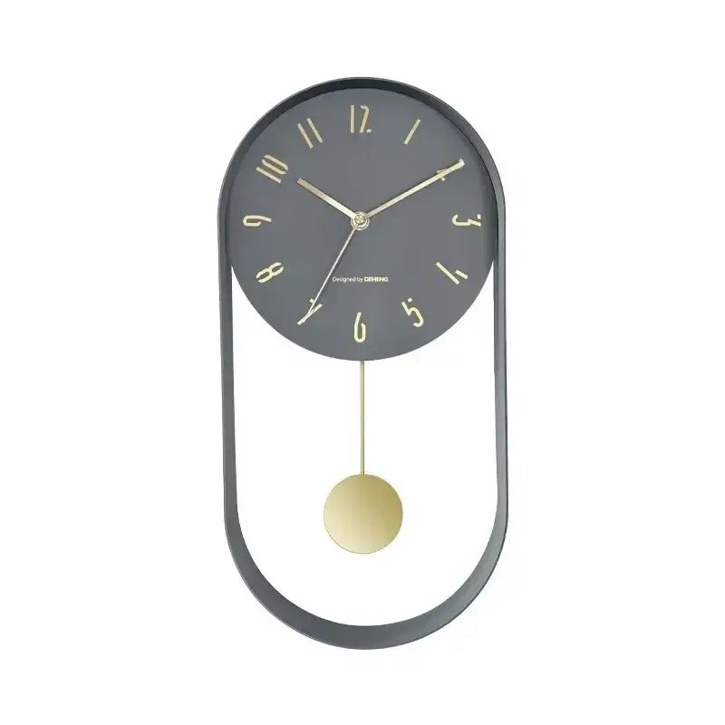 zegar ścienny czarny 40 cm - Szary - Horloges murales