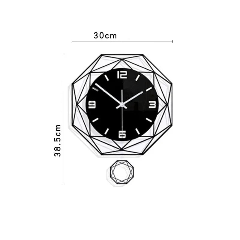 ZEGAR SCIENNY CZARNY 60 CM | CIECHANOW - Czarny
