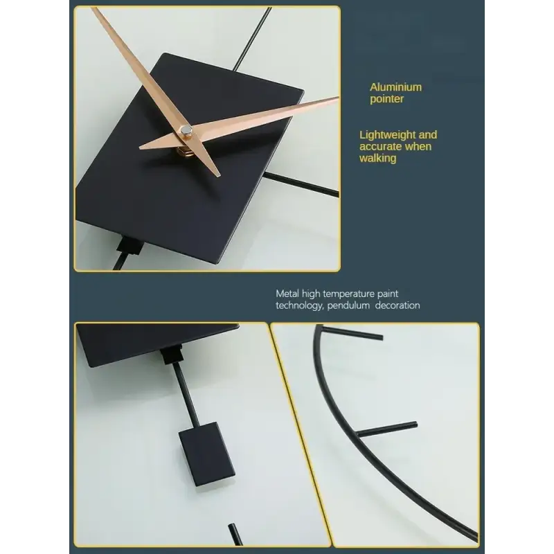 zegar ścienny czarny design - 50X57CM