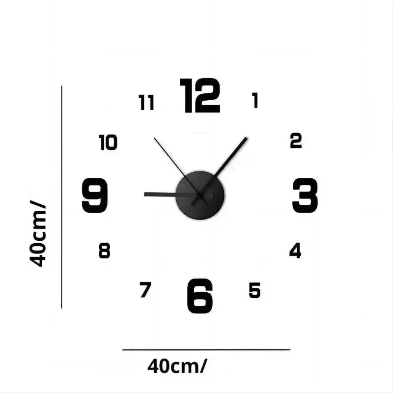 ZEGAR ŚCIENNY DIY DUŻY NAKLEJANY | POLKOWICE