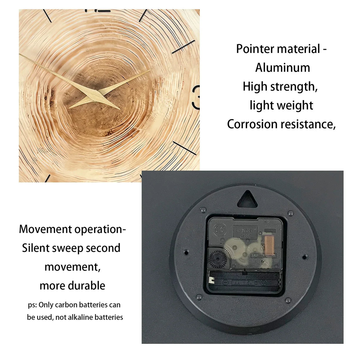 ZEGAR SCIENNY DREWNIANY DUZY | TORUN - Horloges murales