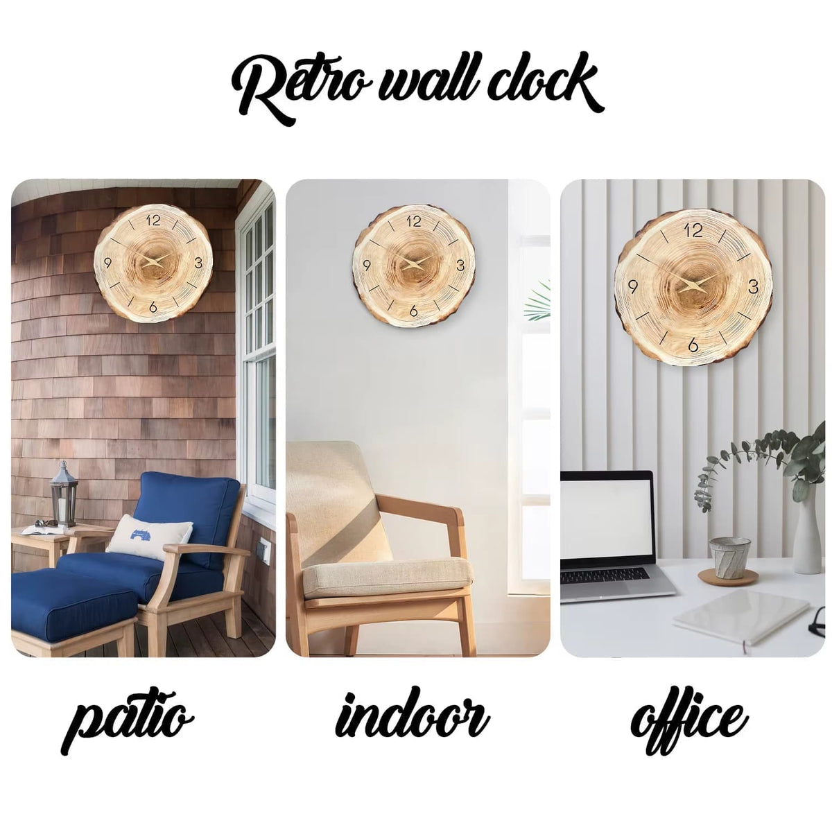 ZEGAR SCIENNY DREWNIANY DUZY | TORUN - Horloges murales