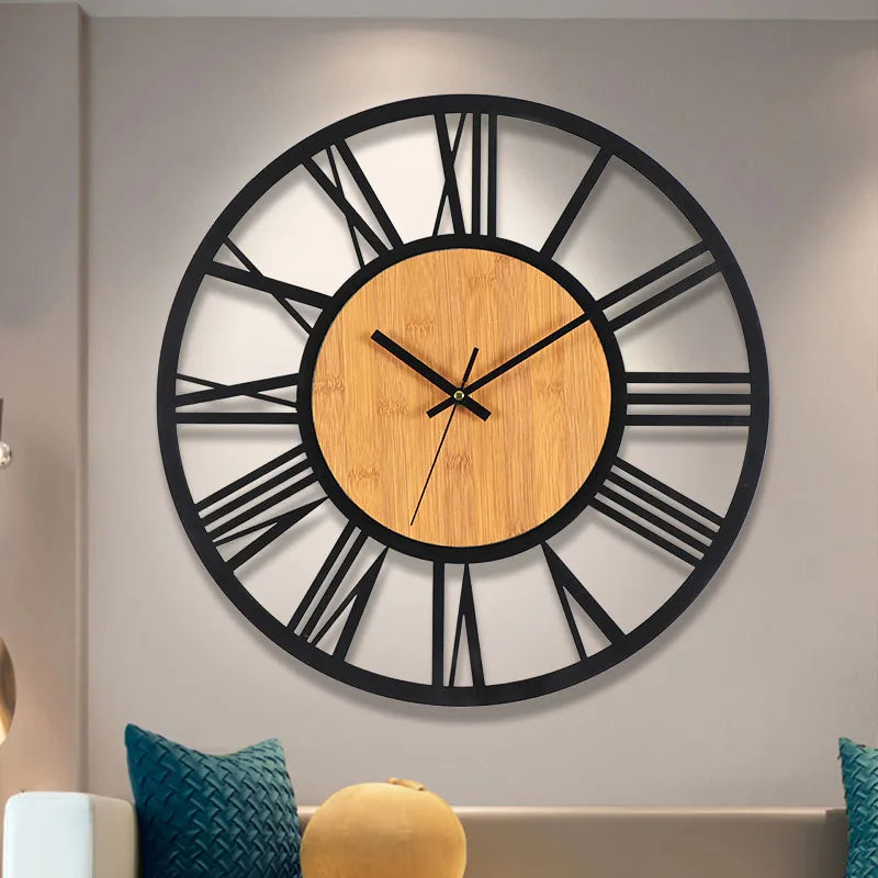 ZEGAR SCIENNY DREWNIANY LOFT | TCZEW - Horloges murales