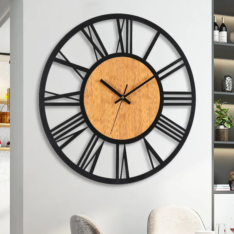 ZEGAR SCIENNY DREWNIANY LOFT | TCZEW - Horloges murales