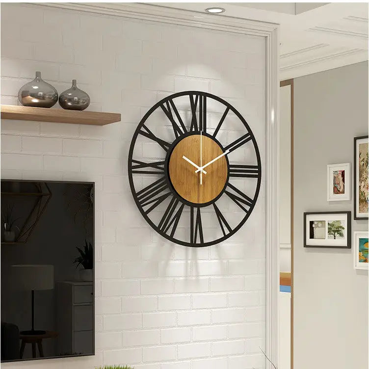 ZEGAR SCIENNY DREWNIANY LOFT | TCZEW - Horloges murales