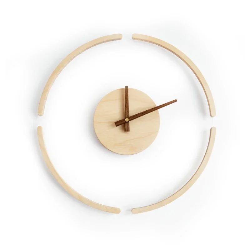 ZEGAR SCIENNY DREWNIANY NOWOCZESNY | CHELM - Brzoza / 35cm - Horloges murales