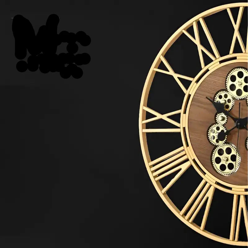 ZEGAR SCIENNY DUZY ZLOTY | LUKOW - Zloty - Horloges murales