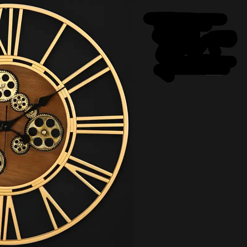 ZEGAR SCIENNY DUZY ZLOTY | LUKOW - Zloty - Horloges murales