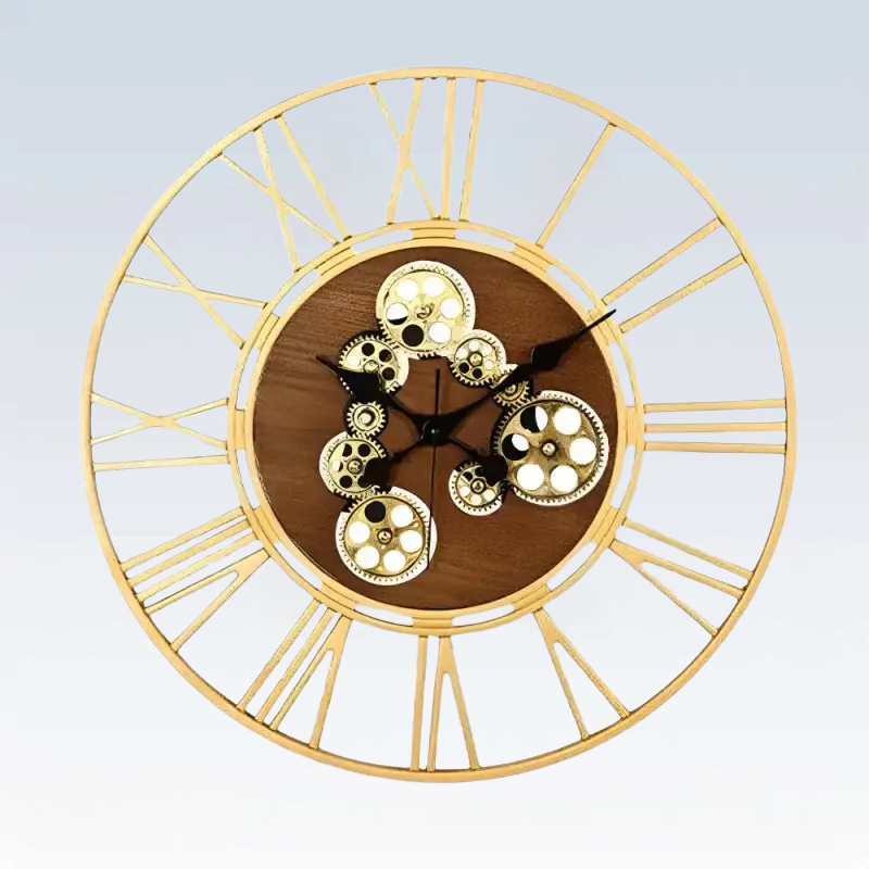 ZEGAR SCIENNY DUZY ZLOTY | LUKOW - Zloty - Horloges murales