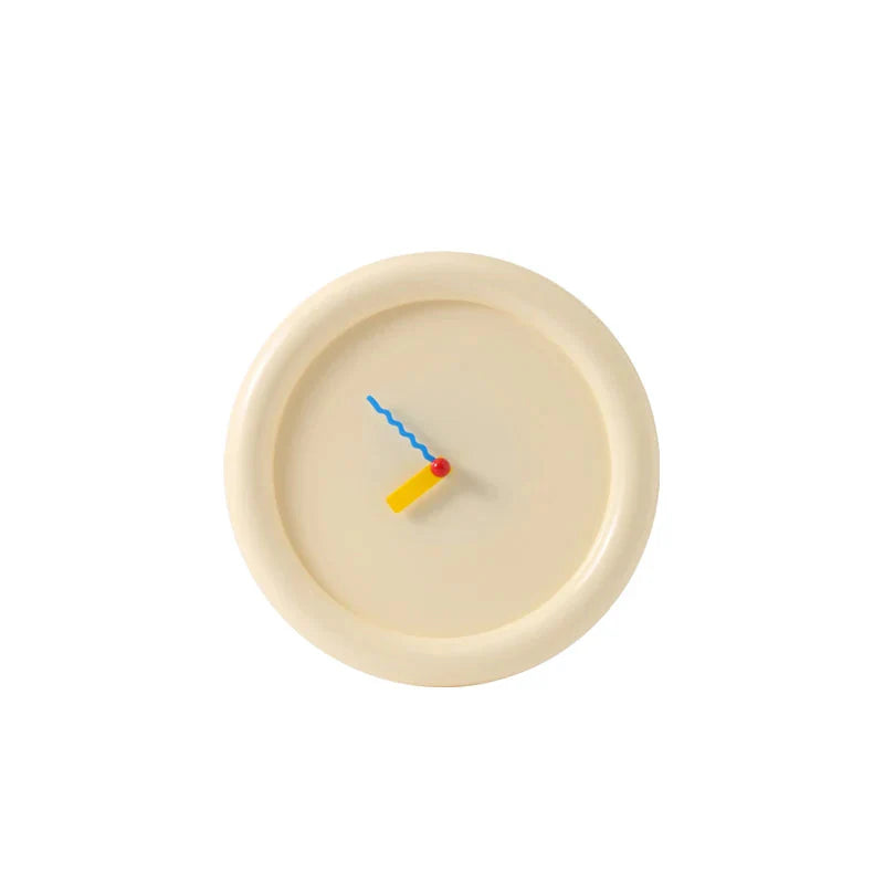 ZEGAR SCIENNY KOLOROWY | GDYNIA - Kremowy - Horloges murales