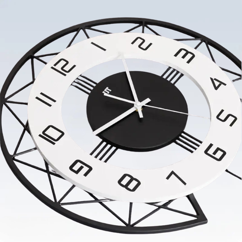 ZEGAR SCIENNY LOFT 40 CM | OPOLE - Czarno-biały - Horloges murales