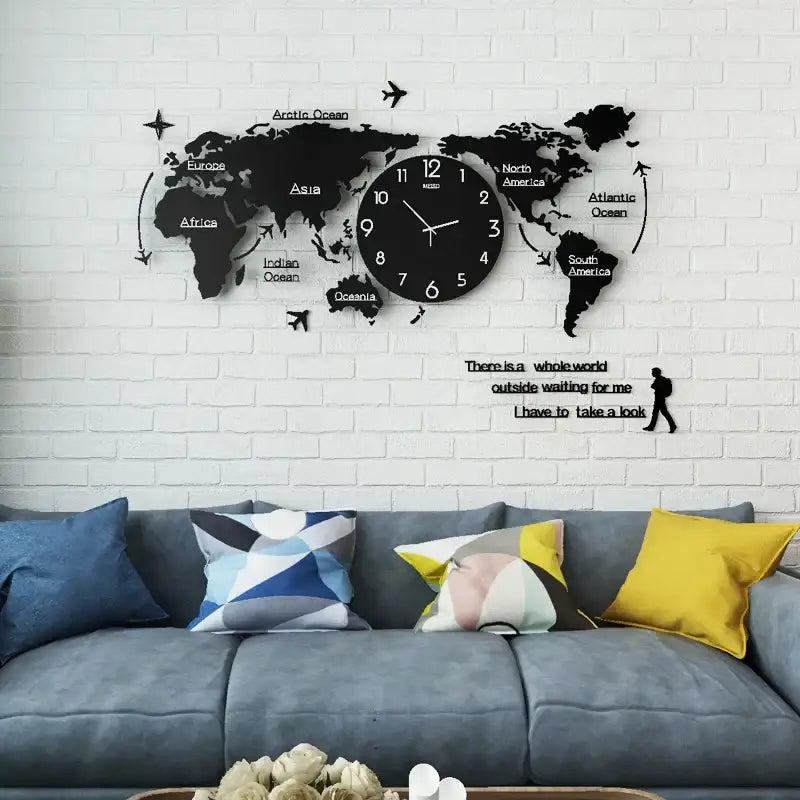 zegar ścienny mapa świata - Horloges murales