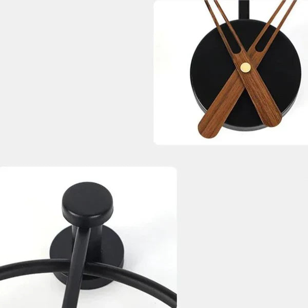 ZEGAR SCIENNY METALOWY CZARNY | LEGIONOWO - 39x14.5 CM