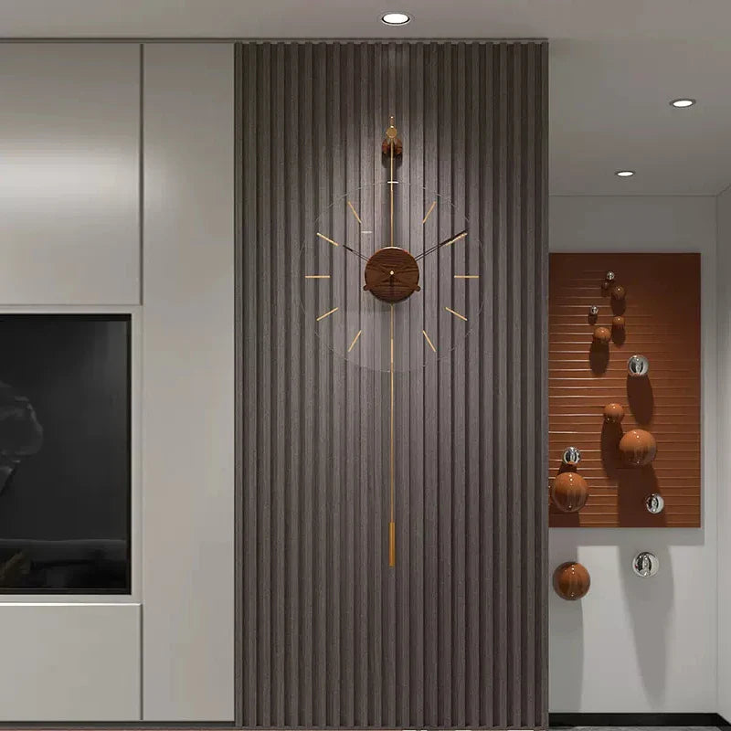 ZEGAR SCIENNY NOWOCZESNY ZLOTY | WIELUN